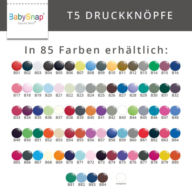 KamSnaps/BabySnaps T5 Druckknöpfe (12,4mm) glänzend